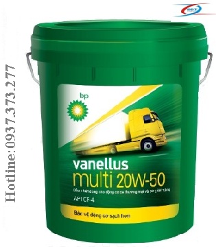 Dầu động cơ Diesel BP Vanellus Multi 20W-50 CF-4 (18L)